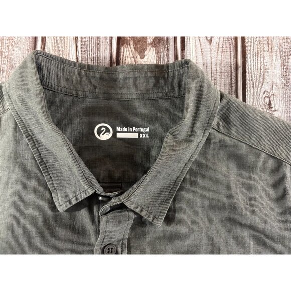 Outlier NYC  Injected Linen boxford shirt sz 2XL striped New with imperfections - Picture 2 of 8